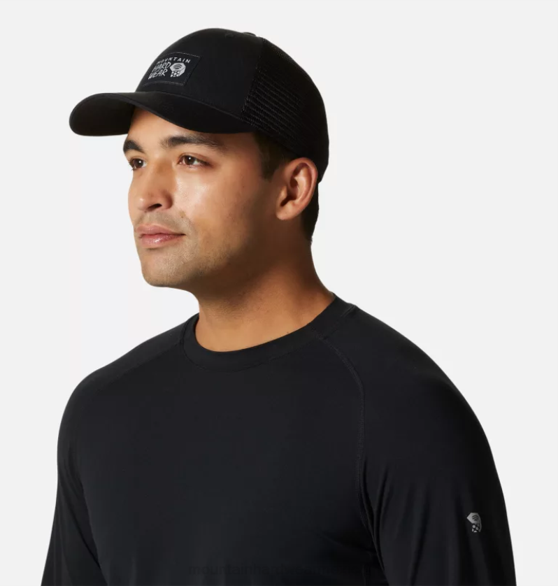 hombres accesorios negro Mountain Hardwear gorra trucker con logo mhw 84RX436 - Image 3