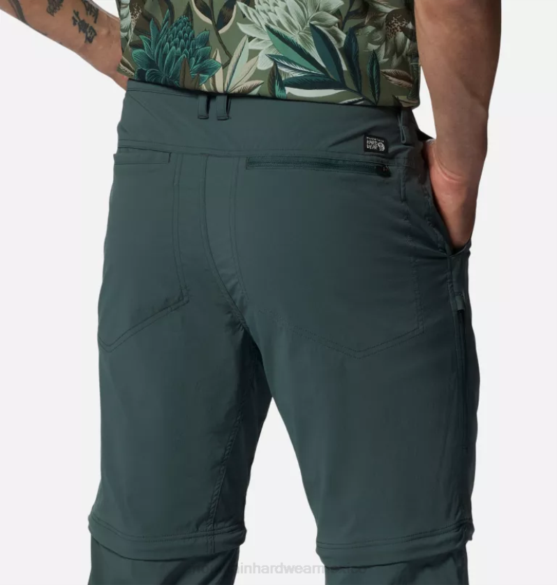 hombres fondos abeto negro Mountain Hardwear Pantalón convertible Basin Trek 84RX171 - Image 4
