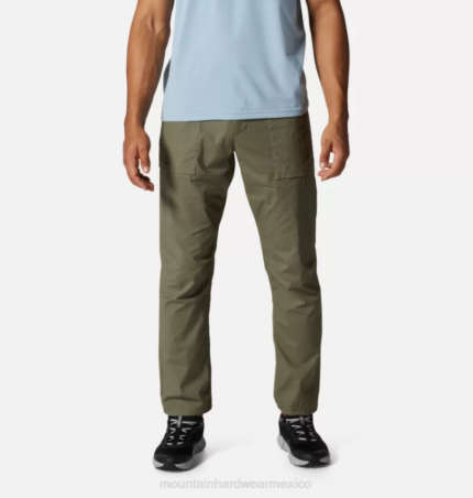 hombres fondos piedra verde Mountain Hardwear pantalones con cinturón j tree 84RX178