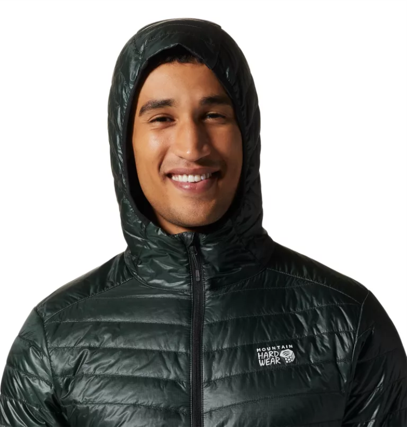 hombres tapas abeto negro Mountain Hardwear sudadera con capucha sombra fantasma 84RX309 - Image 4