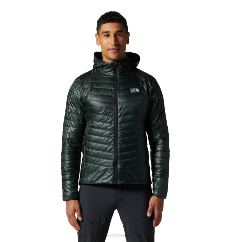 hombres tapas abeto negro Mountain Hardwear sudadera con capucha sombra fantasma 84RX309 - Image 1