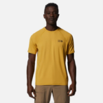 hombres tapas amarillo desierto Mountain Hardwear lago del cráter manga corta 84RX75
