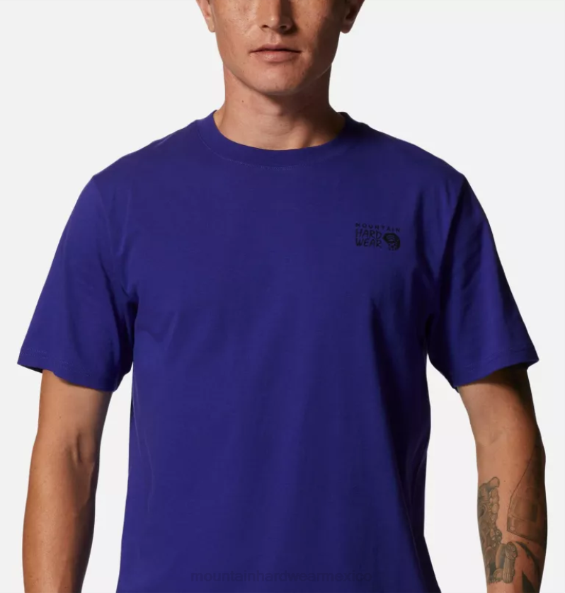hombres tapas azul pequeño Mountain Hardwear logo mhw en una caja manga corta 84RX344 - Image 3