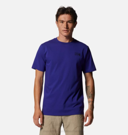 hombres tapas azul pequeño Mountain Hardwear logo mhw en una caja manga corta 84RX344
