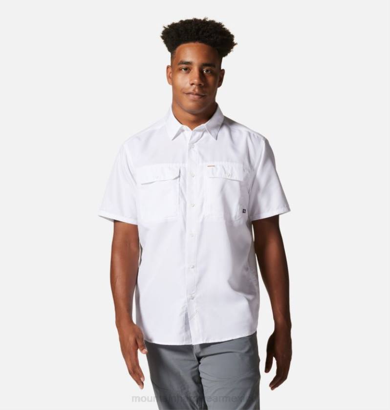 hombres tapas blanco Mountain Hardwear camisa de manga corta cañón 84RX329 - Image 1