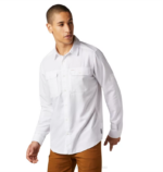hombres tapas blanco Mountain Hardwear camisa de manga larga cañón 84RX323