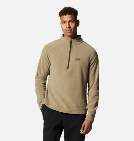 hombres tapas brezo de polvo de rastro Mountain Hardwear micropolar polartec con cremallera de 1/4 84RX449