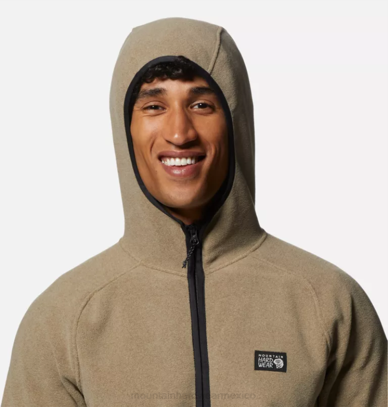 hombres tapas brezo de polvo de rastro Mountain Hardwear Sudadera con capucha y cremallera completa polartec de doble cepillado 84RX451 - Image 3