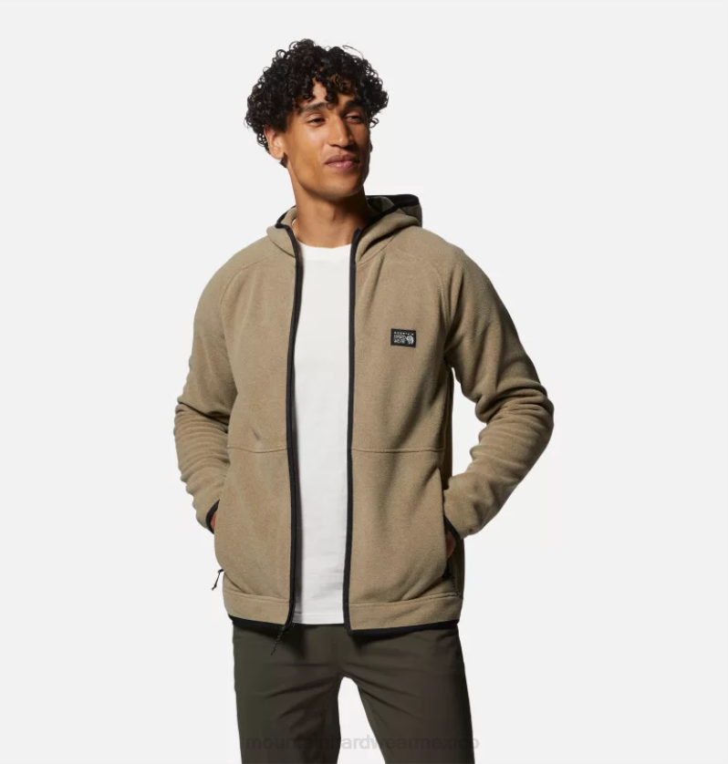 hombres tapas brezo de polvo de rastro Mountain Hardwear Sudadera con capucha y cremallera completa polartec de doble cepillado 84RX451 - Image 4