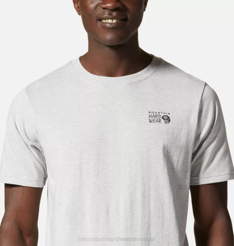 hombres tapas brezo gris Mountain Hardwear logo mhw en una caja manga corta 84RX346 - Image 3