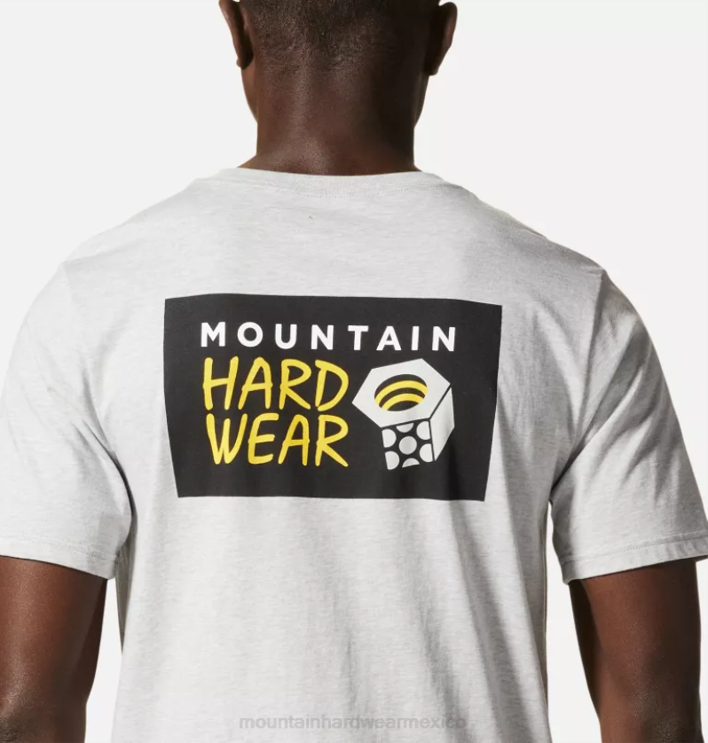 hombres tapas brezo gris Mountain Hardwear logo mhw en una caja manga corta 84RX346 - Image 4