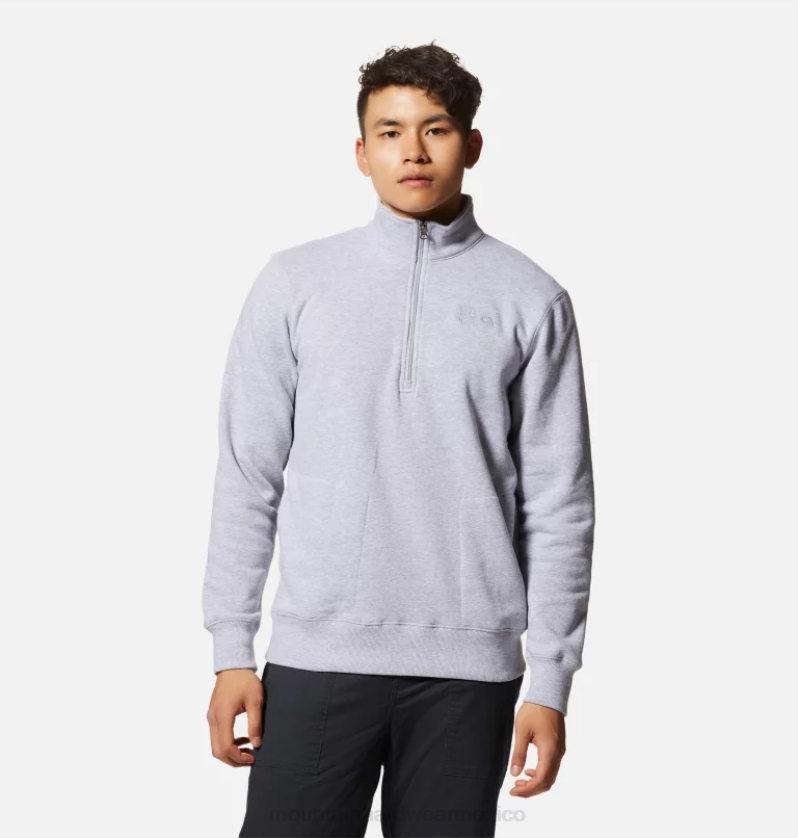 hombres_tapas_brezo_gris_mountain_hardwear_logotipo_mhw_1_4_cremallera_84rx144.png hombres tapas brezo gris Mountain Hardwear logotipo mhw 1/4 cremallera 84RX144 - Image 1
