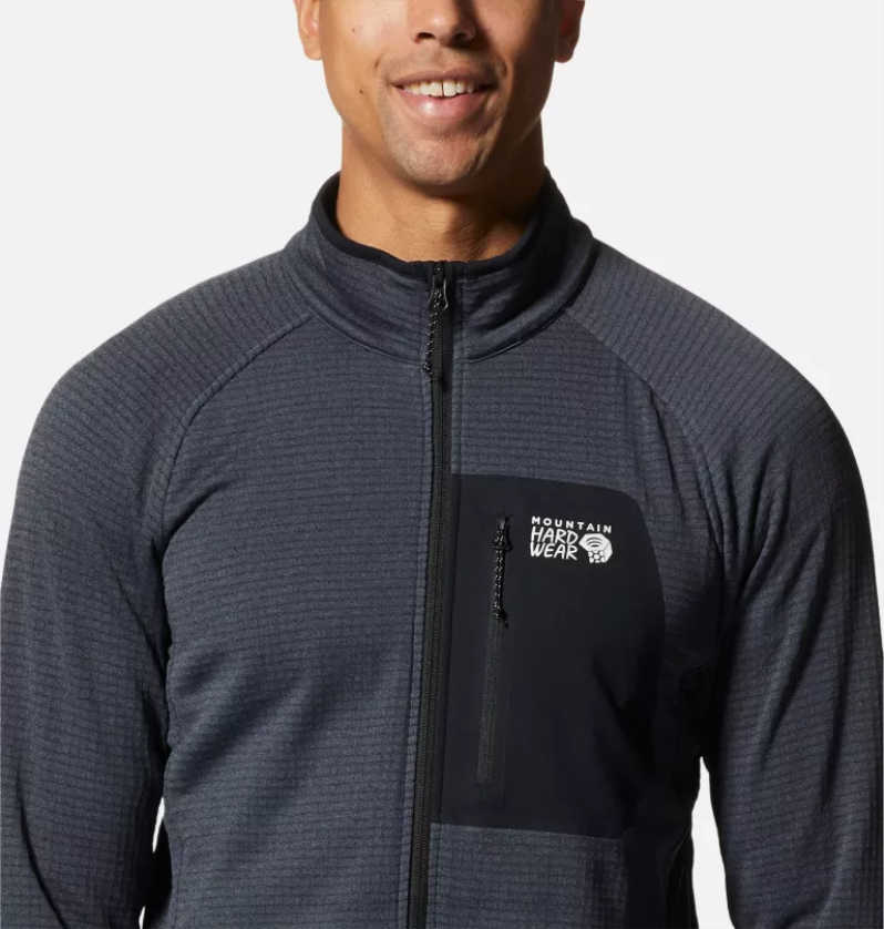 hombres tapas brezo pizarra azul Mountain Hardwear chaqueta polartec power grid con media cremallera 84RX267 - Image 3