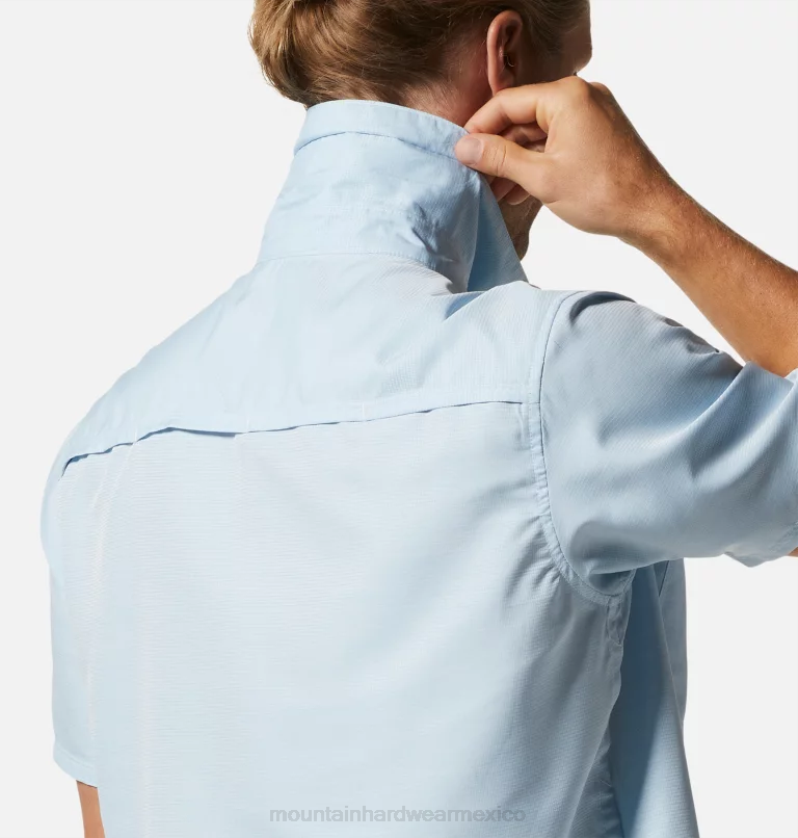 hombres tapas cambray azul Mountain Hardwear camisa de manga corta cañón 84RX326 - Image 4