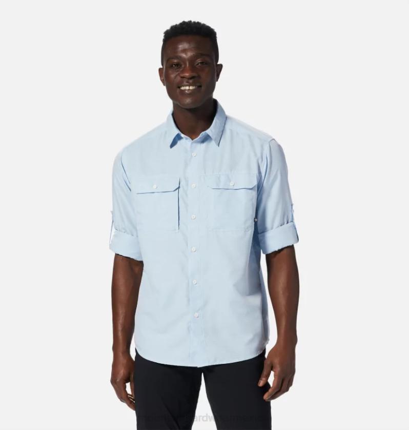 hombres tapas cambray azul Mountain Hardwear camisa de manga larga cañón 84RX325 - Image 6