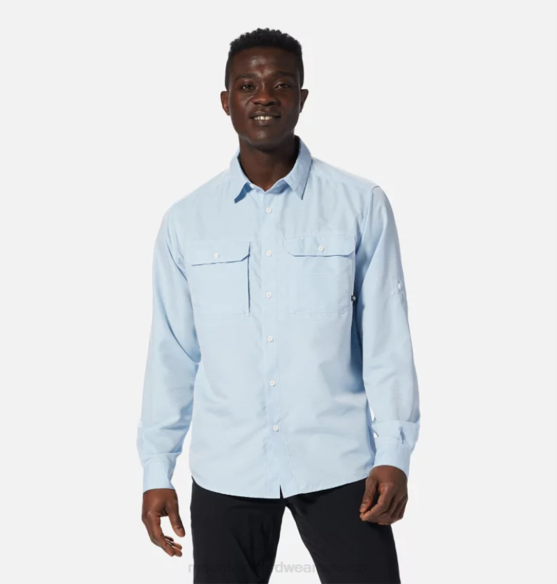 hombres tapas cambray azul Mountain Hardwear camisa de manga larga cañón 84RX325 - Image 1