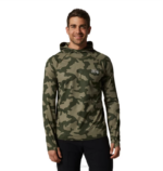 hombres tapas camuflaje de tierras verdes de piedra Mountain Hardwear sudadera con capucha elástica 84RX189