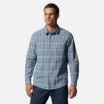hombres tapas dosel de cambray azul a cuadros Mountain Hardwear camisa de manga larga de álamo grande 84RX395