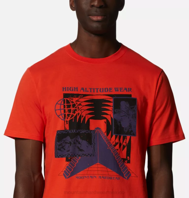 hombres tapas estado naranja Mountain Hardwear escaleras de altitud manga corta 84RX420 - Image 3