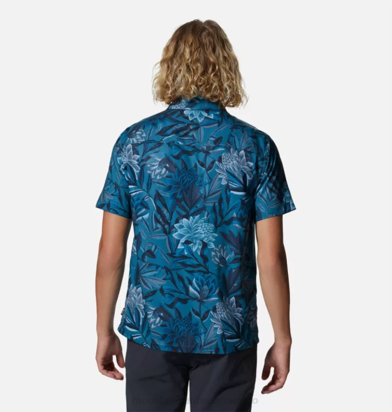 hombres tapas estampado tropical caspio Mountain Hardwear camisa de manga corta sombra lite 84RX337 - Image 2