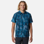 hombres tapas estampado tropical caspio Mountain Hardwear camisa de manga corta sombra lite 84RX337