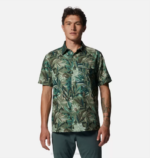 hombres tapas estampado tropical de campo Mountain Hardwear camisa de manga corta sombra lite 84RX335