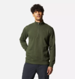 hombres tapas excedente verde Mountain Hardwear logotipo mhw 1/4 cremallera 84RX142