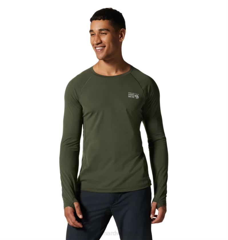 hombres_tapas_excedente_verde_mountain_hardwear_manga_larga_elastica_84rx198.png hombres tapas excedente verde Mountain Hardwear manga larga elástica 84RX198 - Image 1