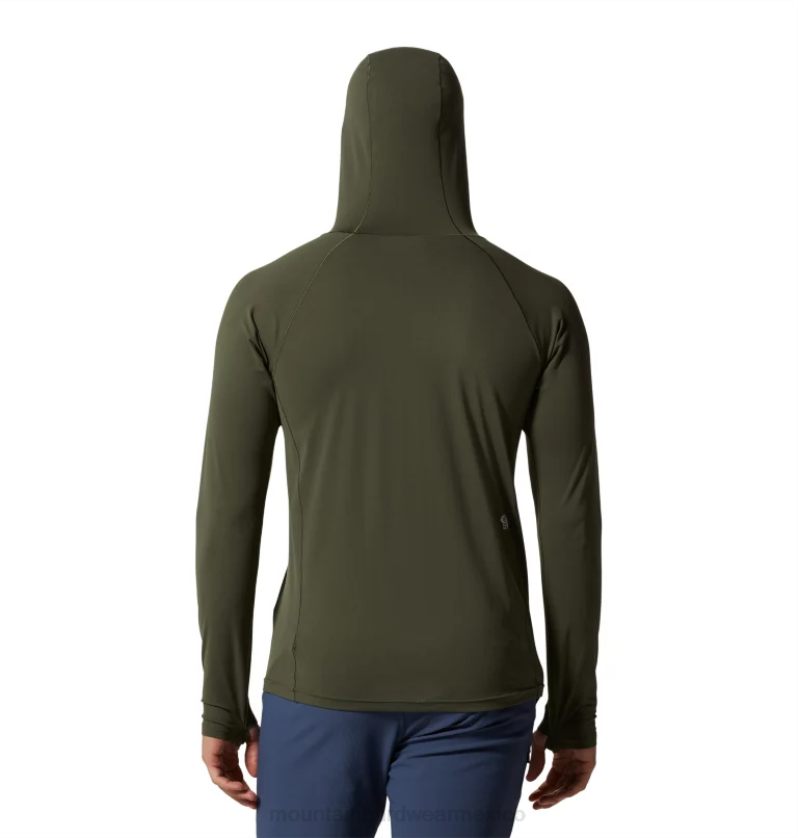 hombres tapas excedente verde Mountain Hardwear sudadera con capucha elástica 84RX188 - Image 2