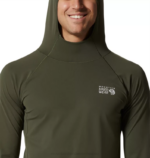 hombres tapas excedente verde Mountain Hardwear sudadera con capucha elástica 84RX188 - Image 3