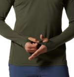 hombres tapas excedente verde Mountain Hardwear sudadera con capucha elástica 84RX188 - Image 4