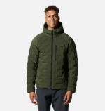 hombres tapas excedente verde Mountain Hardwear sudadera con capucha estirable 84RX16