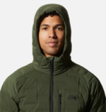 hombres tapas excedente verde Mountain Hardwear sudadera con capucha estirable 84RX16 - Image 3
