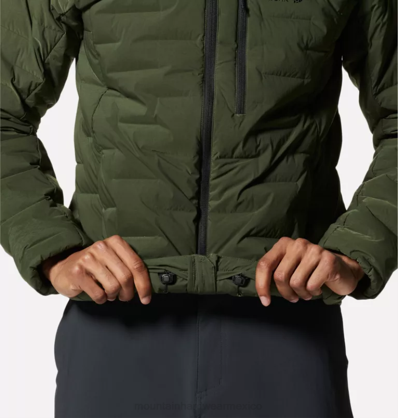 hombres tapas excedente verde Mountain Hardwear sudadera con capucha estirable 84RX16 - Image 6