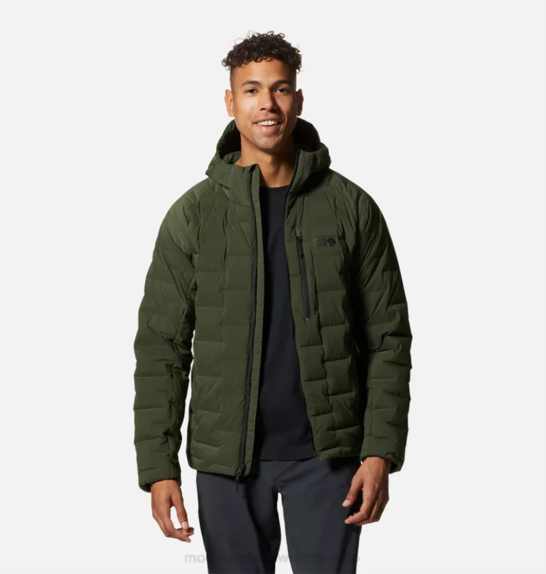 hombres tapas excedente verde Mountain Hardwear sudadera con capucha estirable 84RX16 - Image 8