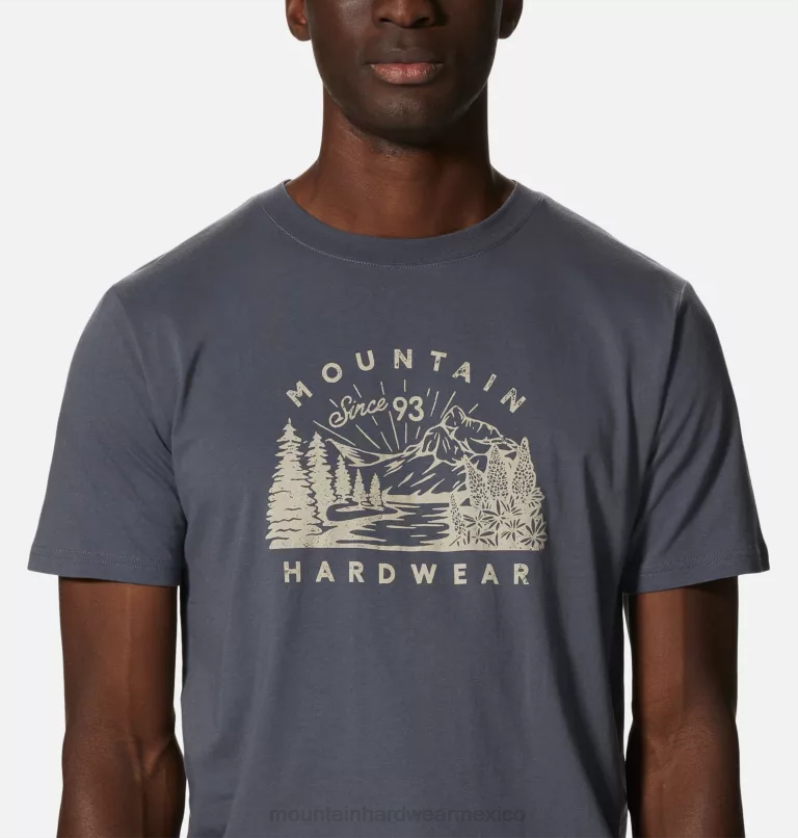 hombres tapas grafito Mountain Hardwear mhw vistas camiseta de manga corta 84RX91 - Image 3
