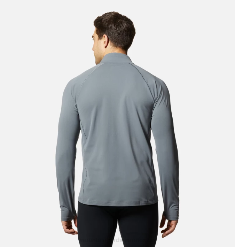hombres tapas gris aluminio Mountain Hardwear elástico 1/2 cremallera 84RX192 - Image 2
