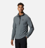 hombres tapas gris aluminio Mountain Hardwear rejilla cumbre media cremallera 84RX239 - Image 4