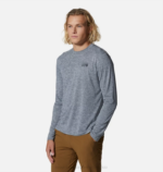hombres tapas gris jaspeado metalizado Mountain Hardwear bloqueador solar manga larga 84RX208 - Image 4