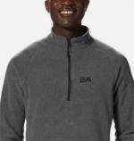 hombres tapas gris jaspeado metalizado Mountain Hardwear micropolar polartec con cremallera de 1/4 84RX448 - Image 3