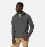 hombres tapas gris jaspeado metalizado Mountain Hardwear micropolar polartec con cremallera de 1/4 84RX448 - Image 4