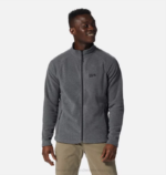 hombres tapas gris jaspeado metalizado Mountain Hardwear polartec micropolar con cremallera completa 84RX441