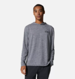 hombres tapas gris jaspeado metalizado Mountain Hardwear sudadera con bloqueador solar 84RX202
