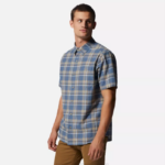 hombres tapas hamaca de zinc ligero a cuadros Mountain Hardwear camisa de manga corta de álamo grande 84RX399