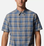 hombres tapas hamaca de zinc ligero a cuadros Mountain Hardwear camisa de manga corta de álamo grande 84RX399 - Image 3
