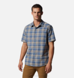 hombres tapas hamaca de zinc ligero a cuadros Mountain Hardwear camisa de manga corta de álamo grande 84RX399 - Image 4