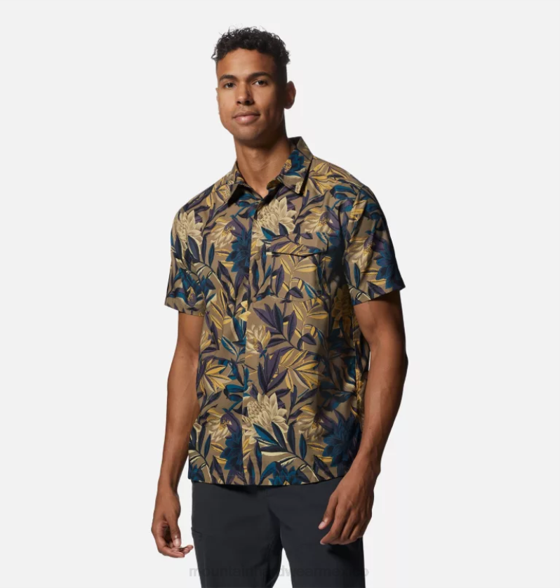 hombres tapas impresión tropical de polvo de rastro Mountain Hardwear camisa de manga corta sombra lite 84RX334 - Image 4