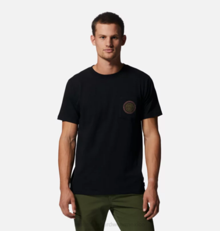 hombres tapas negro Mountain Hardwear camiseta con bolsillo mhw 84RX470