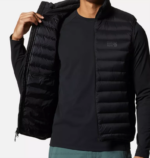 hombres tapas negro Mountain Hardwear chaleco de plumas deloro 84RX122 - Image 3