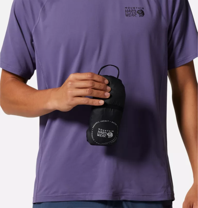hombres tapas negro Mountain Hardwear chaqueta kor airshell con cremallera completa 84RX102 - Image 4